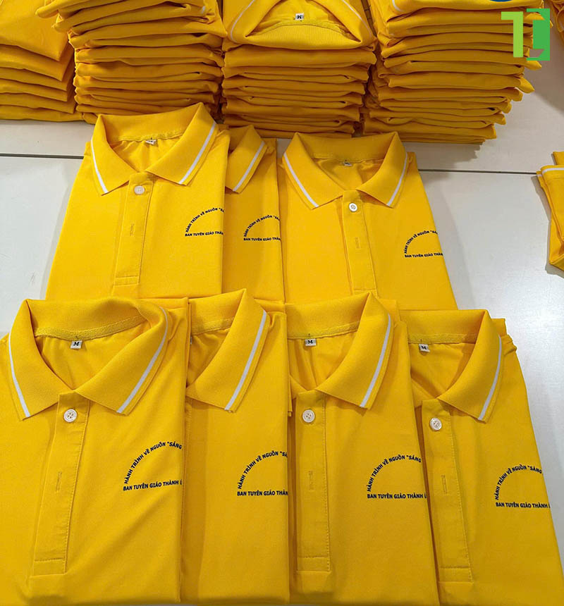 Áo thun đồng phục mầu vàng