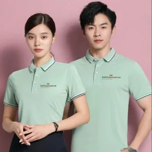 Đồng phục áo thun cá sấu màu xanh ngọc